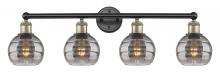  616-4W-BAB-G556-6SM - Rochester - 4 Light - 33 inch - Black Antique Brass - Bath Vanity Light