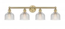  616-4W-BB-G412 - Dayton - 4 Light - 33 inch - Brushed Brass - Bath Vanity Light