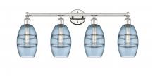  616-4W-PN-G557-6BL - Vaz - 4 Light - 33 inch - Polished Nickel - Bath Vanity Light