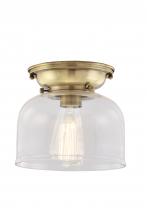  623-1F-AB-G72 - Bell - 1 Light - 8 inch - Antique Brass - Flush Mount