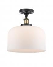  916-1C-BAB-G71-L-LED - Bell - 1 Light - 12 inch - Black Antique Brass - Semi-Flush Mount