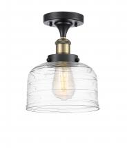  916-1C-BAB-G713-LED - Bell - 1 Light - 8 inch - Black Antique Brass - Semi-Flush Mount