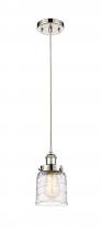  916-1P-PN-G513 - Bell - 1 Light - 5 inch - Polished Nickel - Cord hung - Mini Pendant