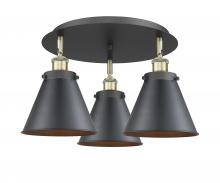  916-3C-BAB-M13-BK - Appalachian - 3 Light - 20 inch - Black Antique Brass - Flush Mount