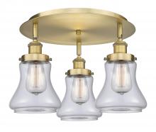  916-3C-BB-G192 - Bellmont - 3 Light - 18 inch - Brushed Brass - Flush Mount