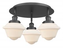  916-3C-BK-G531 - Oxford - 3 Light - 19 inch - Matte Black - Flush Mount