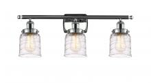  916-3W-PC-G513-LED - Bell - 3 Light - 26 inch - Polished Chrome - Bath Vanity Light