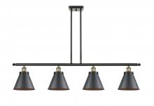  916-4I-BAB-M13-BK-LED - Appalachian - 4 Light - 48 inch - Black Antique Brass - Stem Hung - Island Light