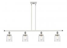  916-4I-WPC-G54 - Bell - 4 Light - 48 inch - White Polished Chrome - Stem Hung - Island Light