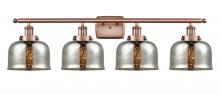  916-4W-AC-G78 - Bell - 4 Light - 38 inch - Antique Copper - Bath Vanity Light