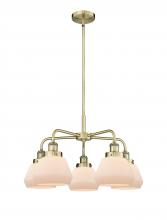  916-5CR-AB-G171 - Fulton - 5 Light - 26 inch - Antique Brass - Chandelier