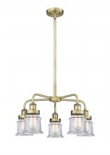  916-5CR-AB-G182S - Canton - 5 Light - 24 inch - Antique Brass - Chandelier