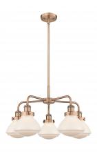  916-5CR-AC-G321 - Olean - 5 Light - 25 inch - Antique Copper - Chandelier