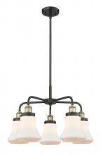  916-5CR-BAB-G191 - Bellmont - 5 Light - 25 inch - Black Antique Brass - Chandelier