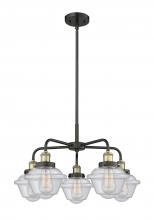  916-5CR-BAB-G534 - Oxford - 5 Light - 26 inch - Black Antique Brass - Chandelier