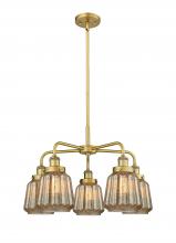  916-5CR-BB-G146 - Chatham - 5 Light - 26 inch - Brushed Brass - Chandelier