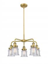  916-5CR-BB-G184S - Canton - 5 Light - 24 inch - Brushed Brass - Chandelier