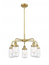  916-5CR-BB-G312 - Dover - 5 Light - 23 inch - Brushed Brass - Chandelier