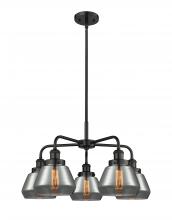  916-5CR-BK-G173 - Fulton - 5 Light - 26 inch - Matte Black - Chandelier