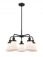  916-5CR-BK-G191 - Bellmont - 5 Light - 25 inch - Matte Black - Chandelier