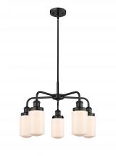  916-5CR-BK-G311 - Dover - 5 Light - 23 inch - Matte Black - Chandelier