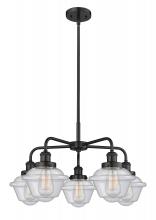  916-5CR-BK-G534 - Oxford - 5 Light - 26 inch - Matte Black - Chandelier