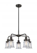  916-5CR-OB-G182S - Canton - 5 Light - 24 inch - Oil Rubbed Bronze - Chandelier