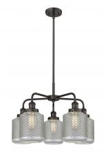  916-5CR-OB-G262 - Edison - 5 Light - 25 inch - Oil Rubbed Bronze - Chandelier