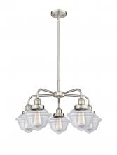  916-5CR-SN-G532 - Oxford - 5 Light - 26 inch - Satin Nickel - Chandelier