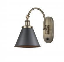  918-1W-AB-M13-BK-LED - Appalachian - 1 Light - 8 inch - Antique Brass - Sconce