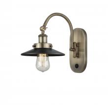  918-1W-AB-M6 - Railroad - 1 Light - 8 inch - Antique Brass - Sconce