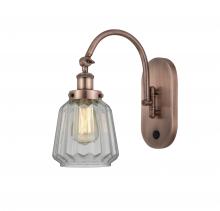  918-1W-AC-G142-LED - Chatham - 1 Light - 7 inch - Antique Copper - Sconce