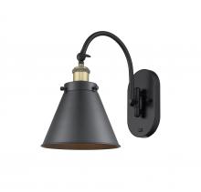  918-1W-BAB-M13-BK-LED - Appalachian - 1 Light - 8 inch - Black Antique Brass - Sconce