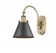  918-1W-BB-M13-BK-LED - Appalachian - 1 Light - 8 inch - Brushed Brass - Sconce