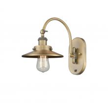  918-1W-BB-M4-LED - Railroad - 1 Light - 8 inch - Brushed Brass - Sconce