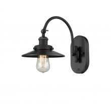  918-1W-BK-M6-LED - Railroad - 1 Light - 8 inch - Matte Black - Sconce