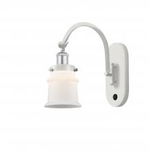  918-1W-WPC-G181S - Canton - 1 Light - 7 inch - White Polished Chrome - Sconce