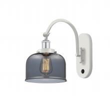  918-1W-WPC-G73 - Bell - 1 Light - 8 inch - White Polished Chrome - Sconce