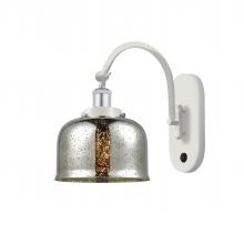  918-1W-WPC-G78 - Bell - 1 Light - 8 inch - White Polished Chrome - Sconce