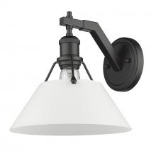 Golden 3306-1W BLK-OP - Orwell 1-Light Wall Sconce in Matte Black with Opal Glass