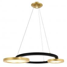  1215P37-2-625 - Deux Lunes LED Chandelier With Sun Gold & Black Finish