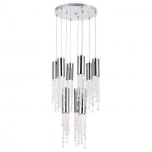  5081P20C-R - Extended 9 Light Multi Light Pendant With Chrome Finish