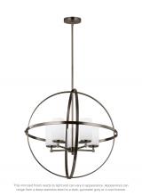  3124605EN3-778 - Alturas contemporary 5-light LED indoor dimmable ceiling chandelier pendant light in brushed oil rub