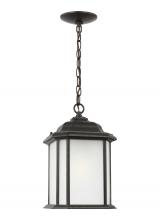  60531EN3-746 - Kent traditional 1-light LED outdoor exterior ceiling hanging pendant in oxford bronze finish with s