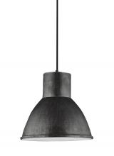  6517401EN3-846 - Division Street contemporary 1-light LED indoor dimmable ceiling hanging single pendant light in sta