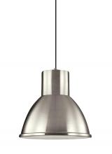  6517401EN3-962 - Division Street contemporary 1-light LED indoor dimmable ceiling hanging single pendant light in bru