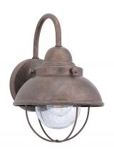  8870EN3-44 - Sebring transitional 1-light LED outdoor exterior small wall lantern sconce in weathered copper fini