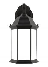  8938751EN3-12 - Sevier traditional 1-light LED outdoor exterior medium downlight outdoor wall lantern sconce in blac