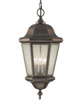  OL5911EN/CB - Martinsville traditional 3-light LED outdoor exterior pendant lantern in corinthian bronze finish wi