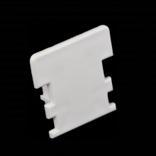  PE-PAVER-END - END CAP FOR PAVER EXTRUSION, WHITE PLASTIC